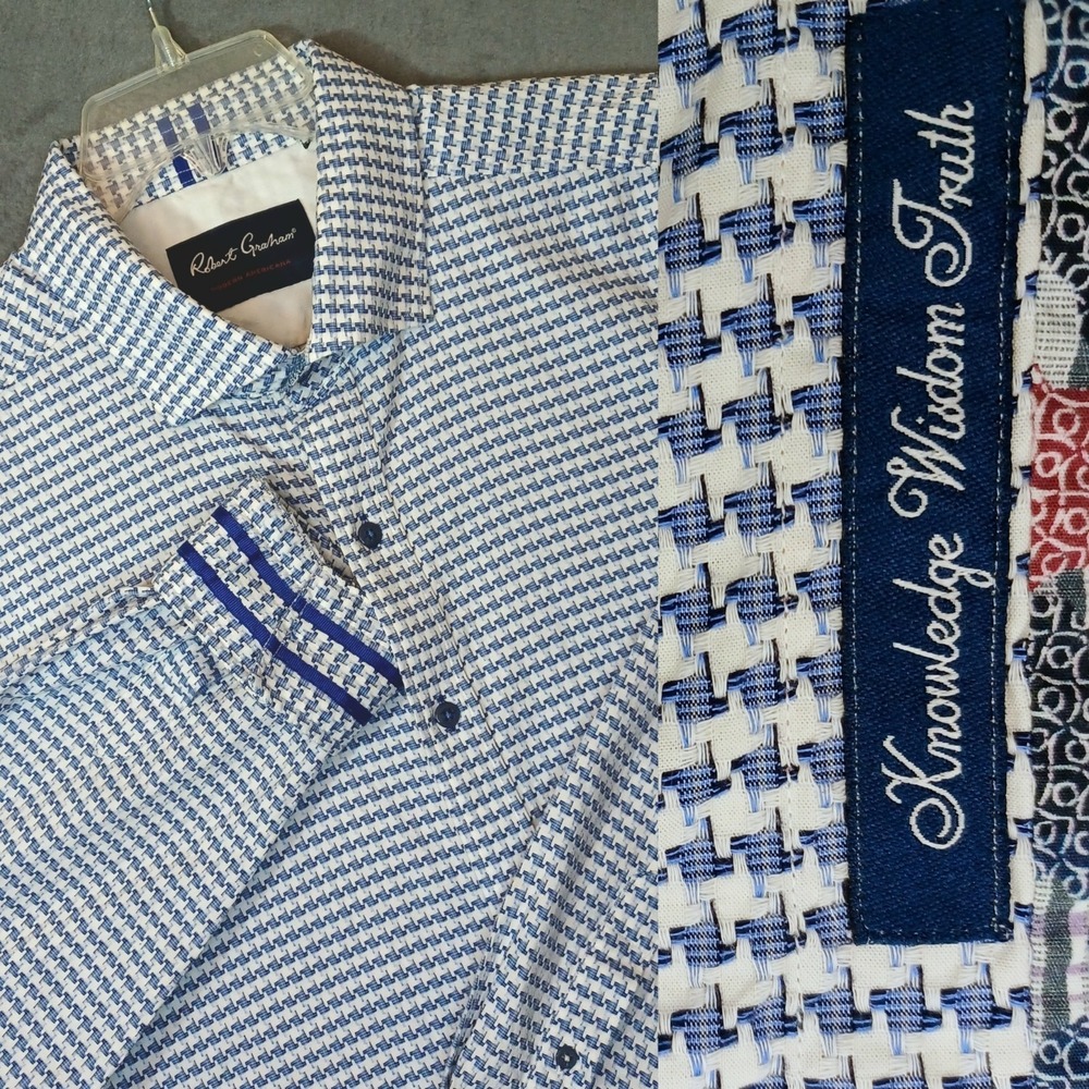 Robert Graham Shirt Mens XXL Houndstooth Modern Americana